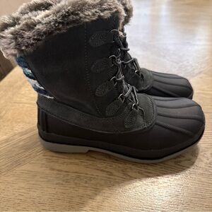 New Propet Lumi Tall Lace Women's Boot Lace Up Grey Size 6.5WD Waterproof